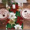 Christmas Poinsettia Table Runner, Xmas Winter Small Burlap Table Runners Seasonal Holiday Burlap Kitchen Dinning